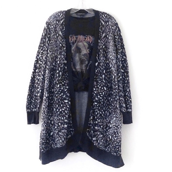 Lane Bryant Sweaters - LANE BRYANT leopard print draped open cardigan